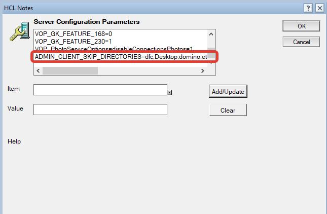 HCL Domino Administrador Notes.ini
